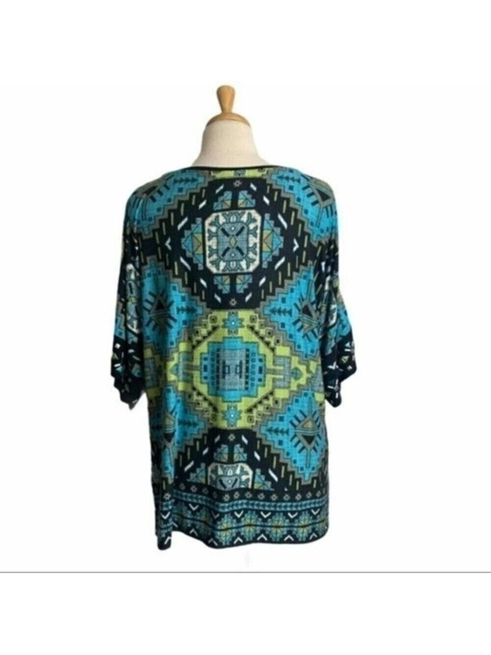 Ruby Rd Embellished Kimono Sleeve Top Small - Picture 3 of 8